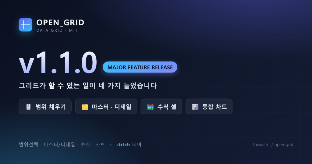 OPEN_GRID v1.1.0 릴리즈 노트